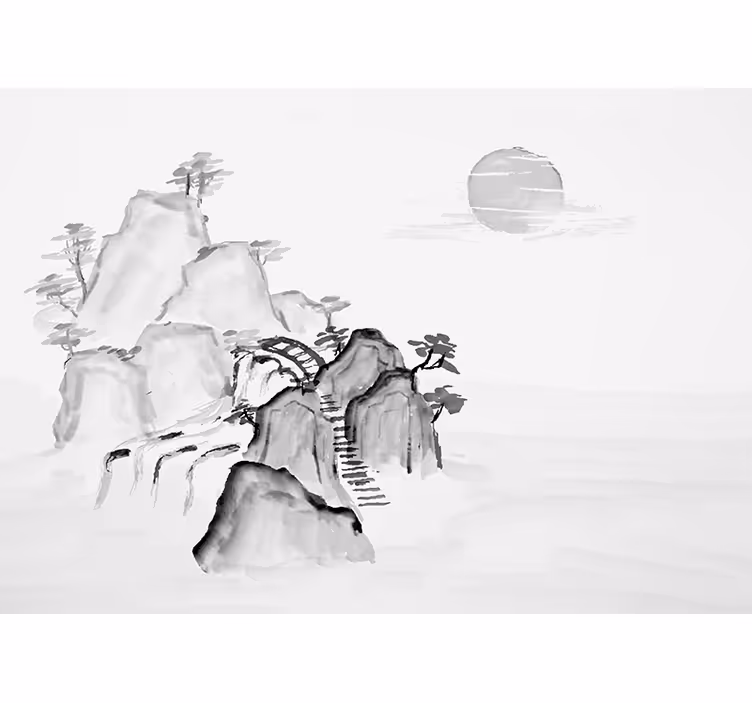 White roller blind cliff and sea - TenStickers