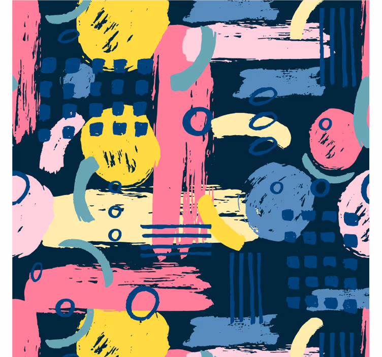 Colorful abstract roller blind for living room - TenStickers