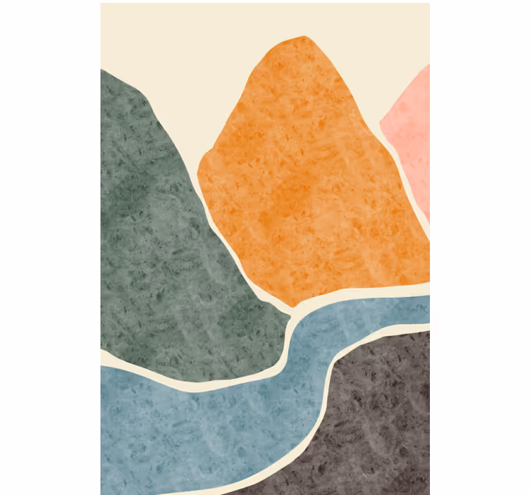 Roller blind for living room modern abstract painting - TenStickers