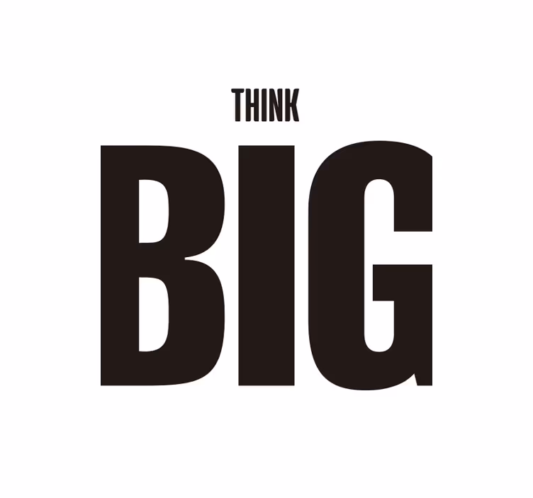 Roller blind for living room think big - TenStickers