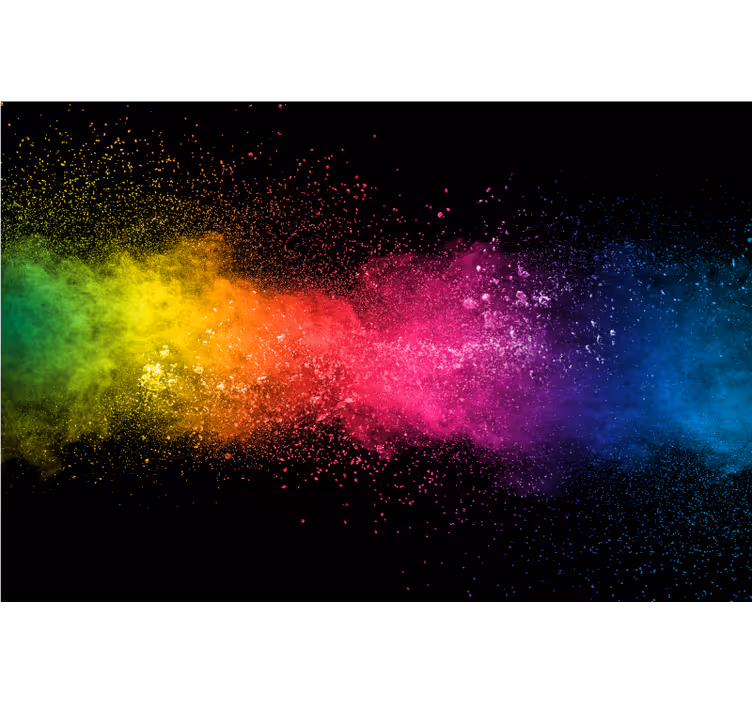 Multicolor splash roller blind for living room - TenStickers