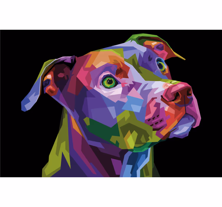 Roller blind for living room multicolor pitbull dogs - TenStickers