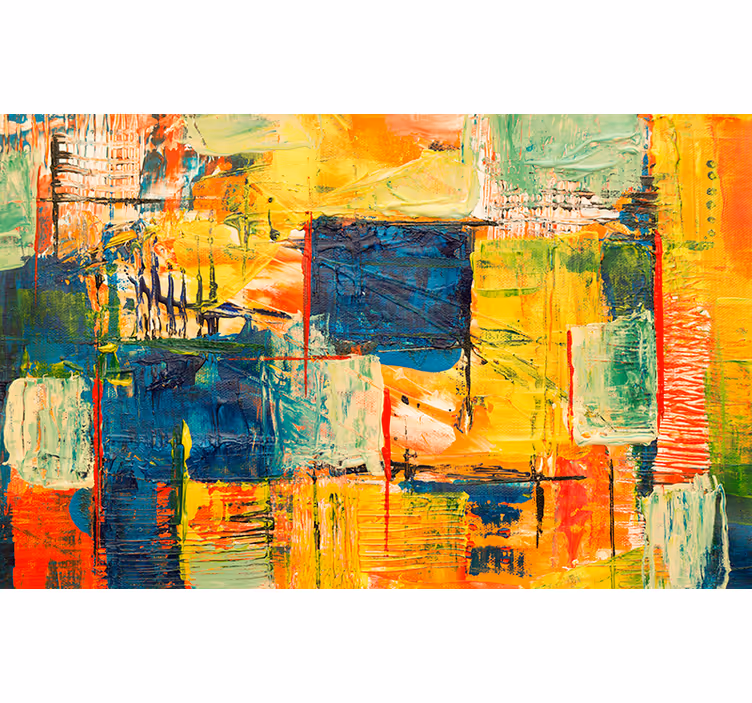 Colorful mosaic roller blind for living room - TenStickers
