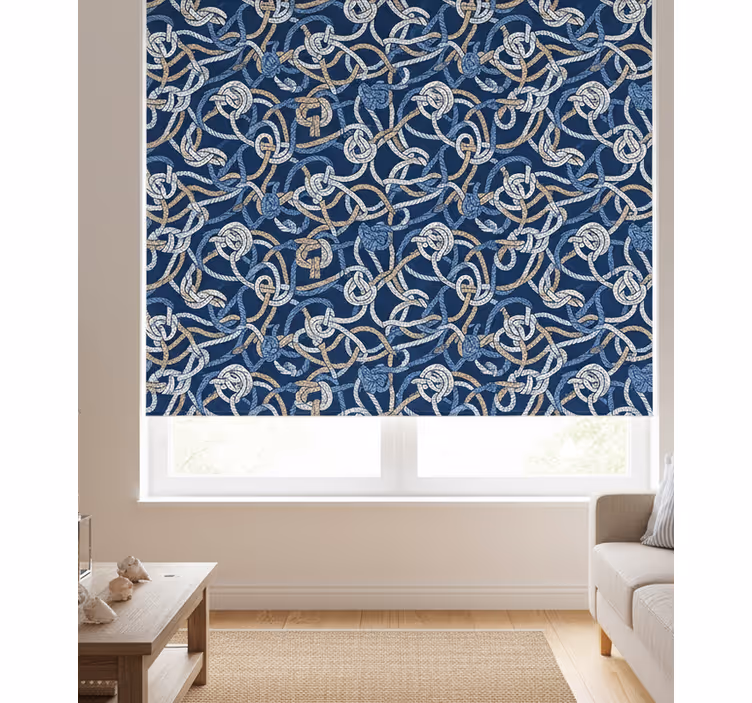 Roller blind for living room nautical knots - TenStickers