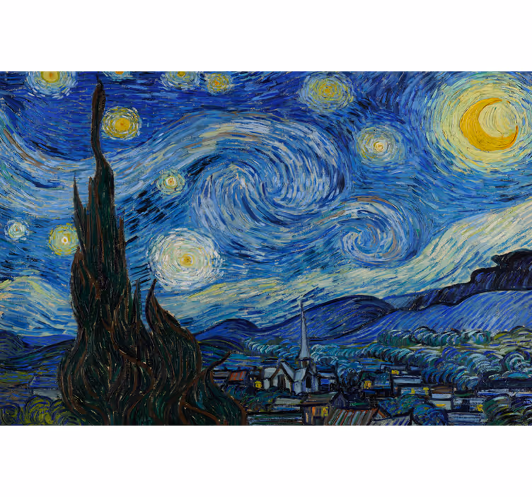 Roller blind for living room starry night design - TenStickers