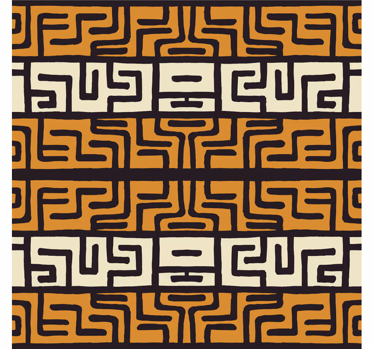 Roller blind for living room in abstract brown art - TenStickers