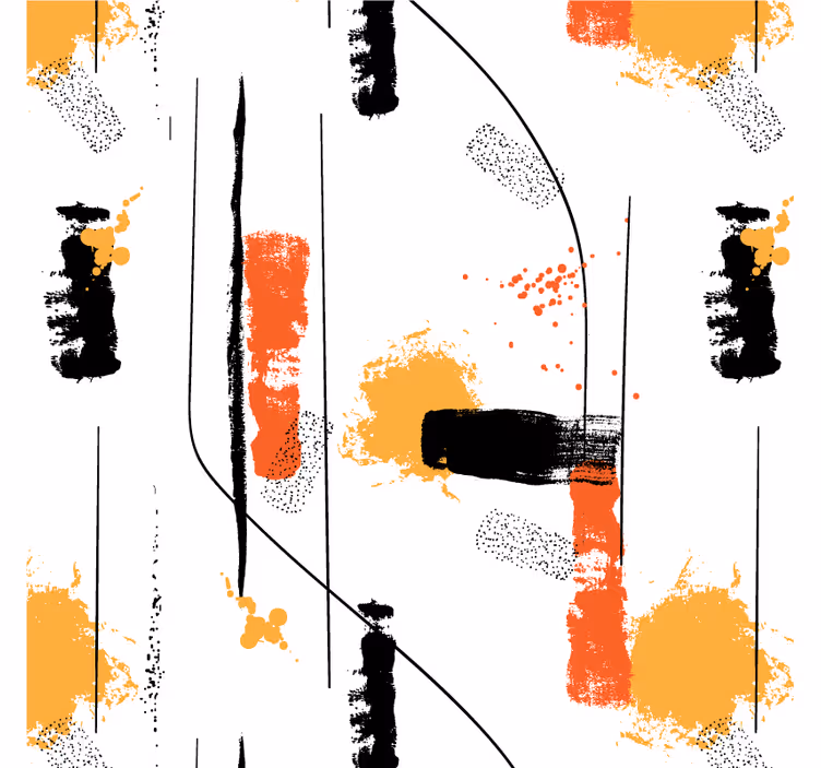 Roller blind for living room linear abstract art - TenStickers
