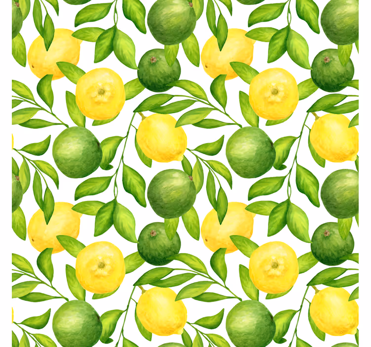 Lemons and limes roller blind for living room - TenStickers