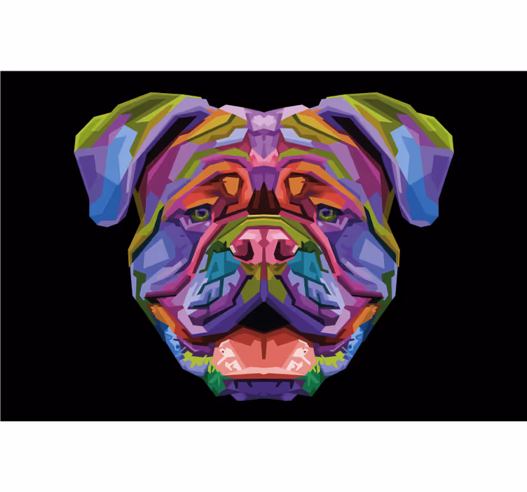 Colorful modern dogs roller blind for living room - TenStickers