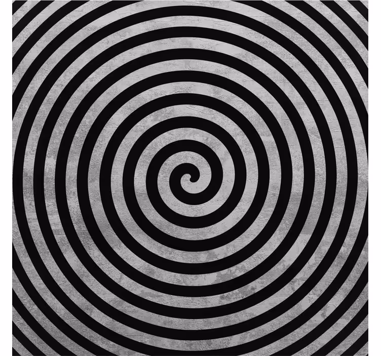 Roller blind for living room in black and white swirl - TenStickers