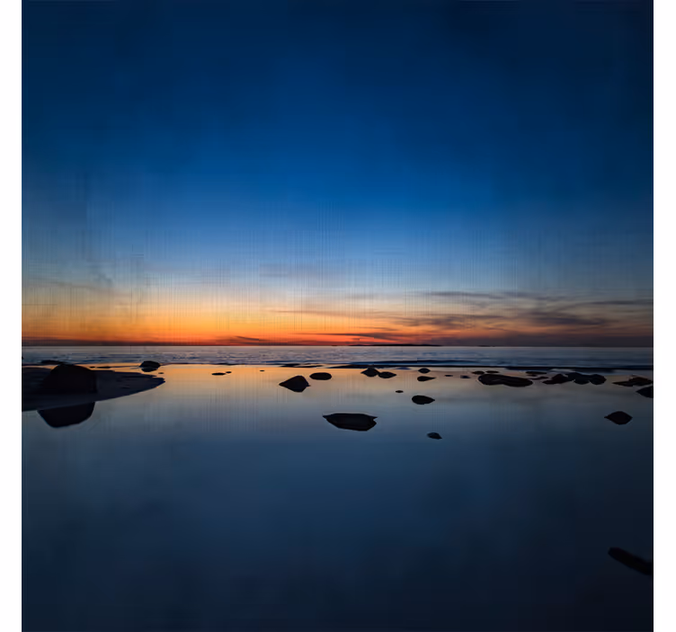 Roller blind for living room nordic sunset at sea - TenStickers