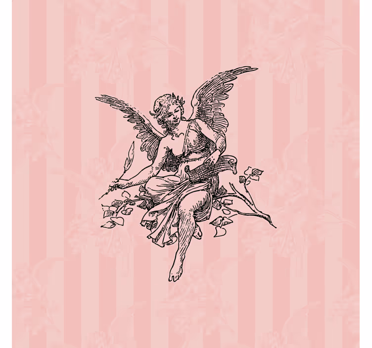 Roller blind for living room toile de jouy art design - TenStickers