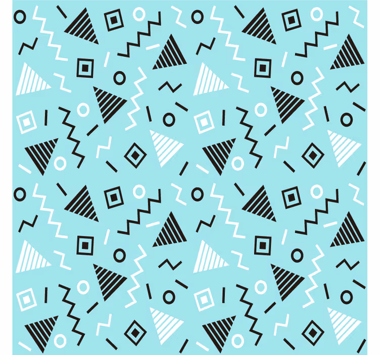 Roller blind for living room in 80s memphis pattern - TenStickers