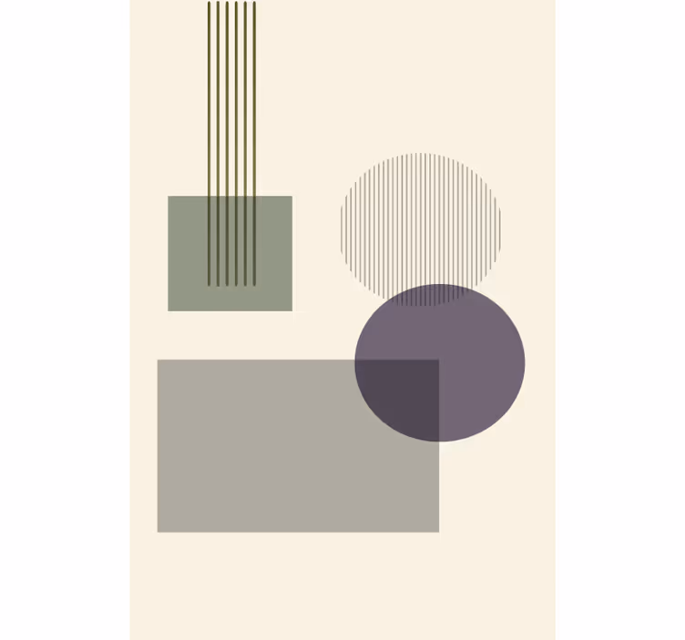 Soft geometric shapes roller blind for living room - TenStickers