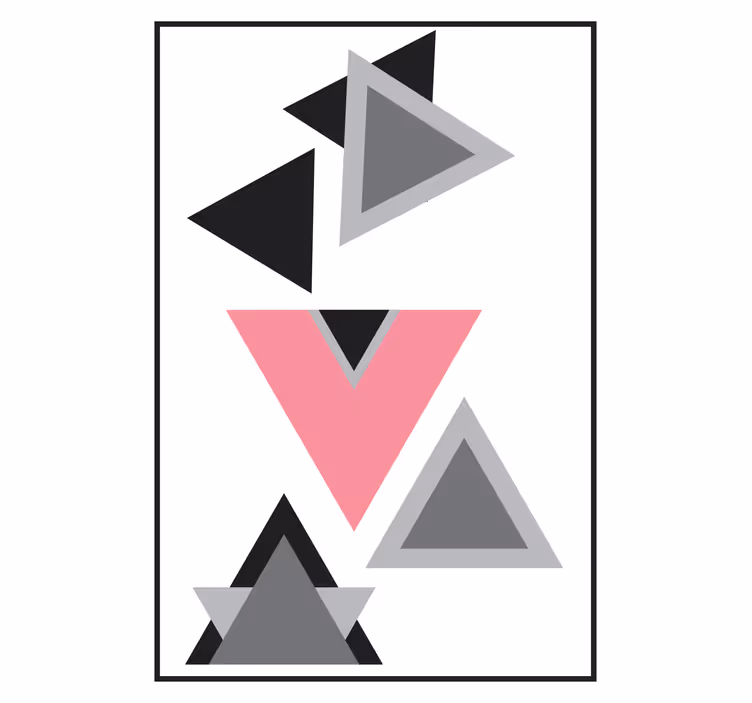 Roller blind for living room triangles abstract design - TenStickers