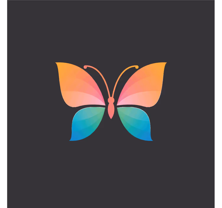 Chromatic colourful butterfly roller blind for living room - TenStickers