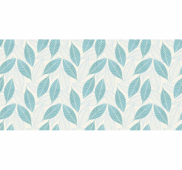 Roller blind for living room artistic abstract leaves - TenStickers