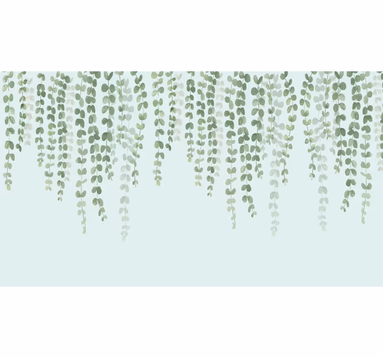 Hanging elegant plants roller blind for living room - TenStickers