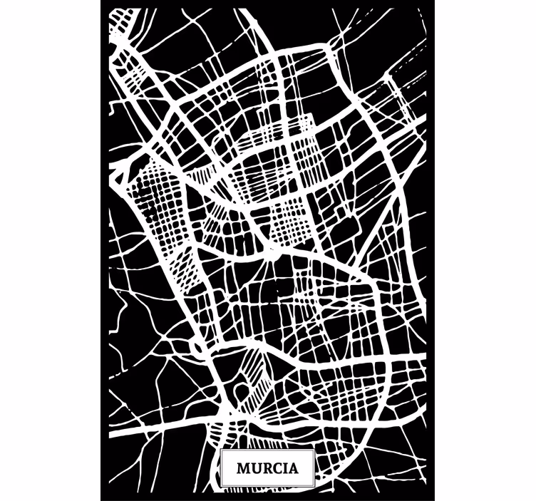 Roller blind for living room topographic map murcia - TenStickers