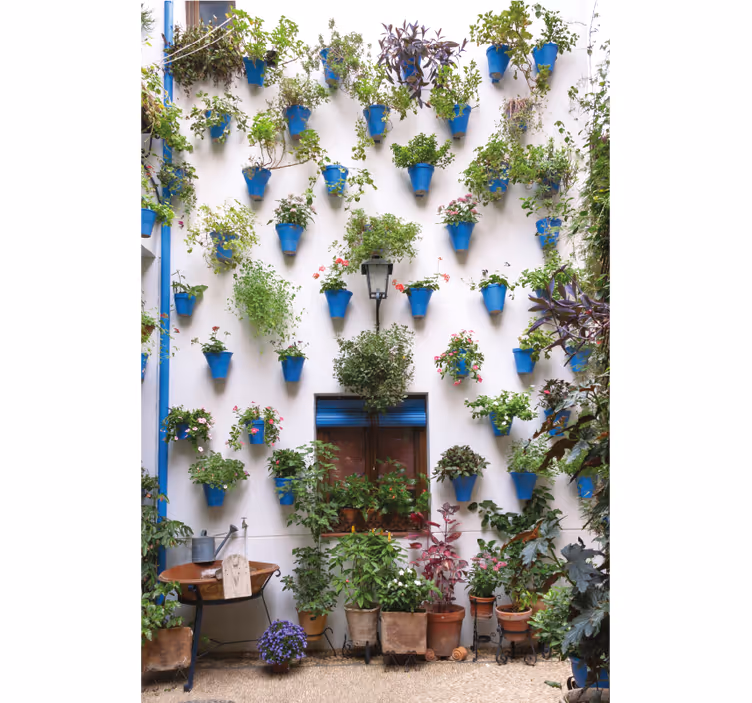 Roller blind for living room andalusian patio - TenStickers