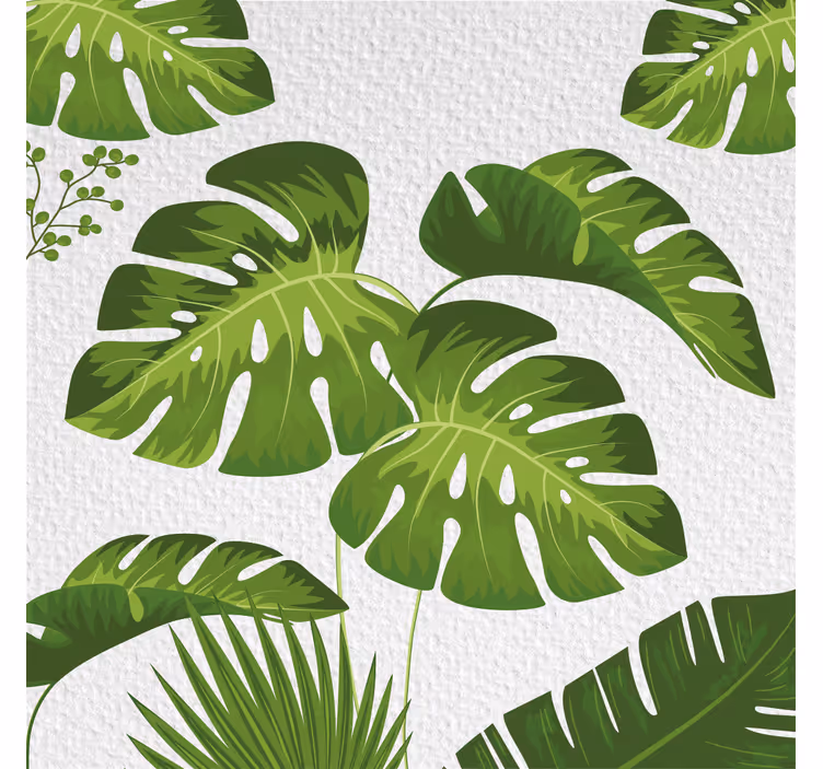 Monstera leaf roller blind for living room - TenStickers