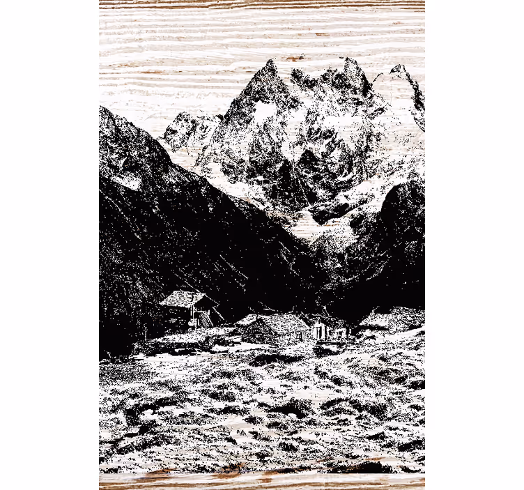 Roller blind for living room swiss alps - TenStickers