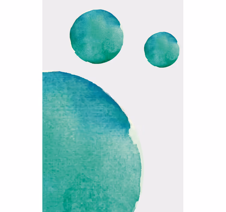 Roller blind for living room abstract aquamarine watercolor - TenStickers