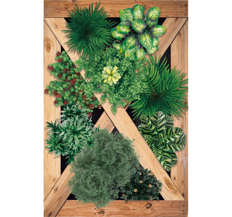Roller blind for living room rustic garden - TenStickers