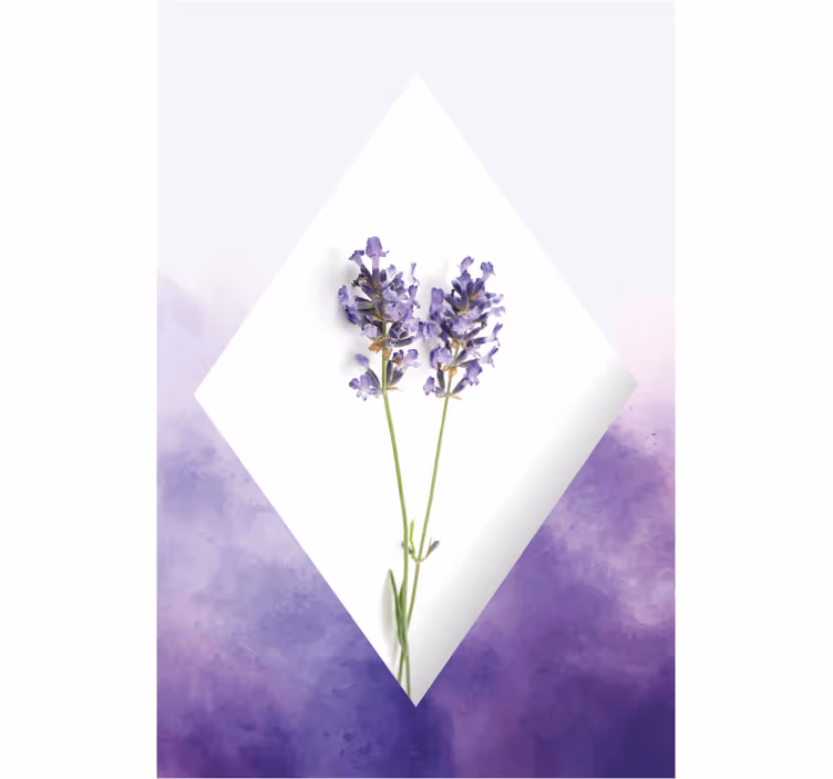 Roller blind for living room lavender watercolor - TenStickers