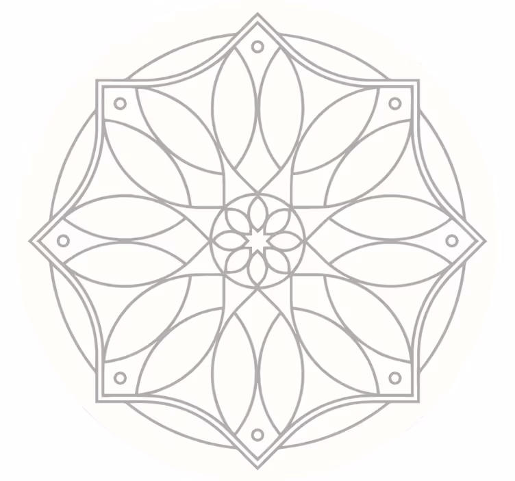 White roller blind with mandala pattern - TenStickers