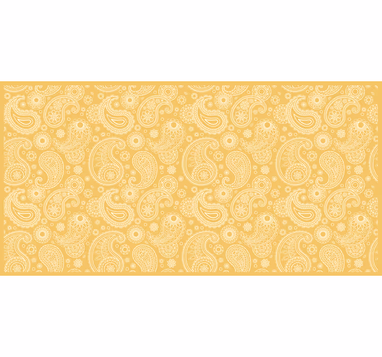 Yellow roller blind with arabic paisley pattern - TenStickers