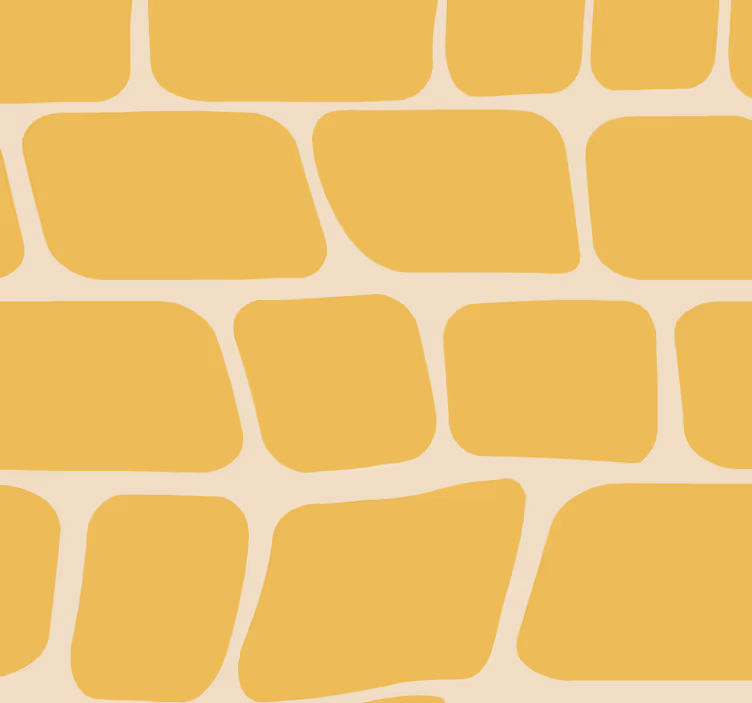 Yellow roller blind with abstract design - TenStickers