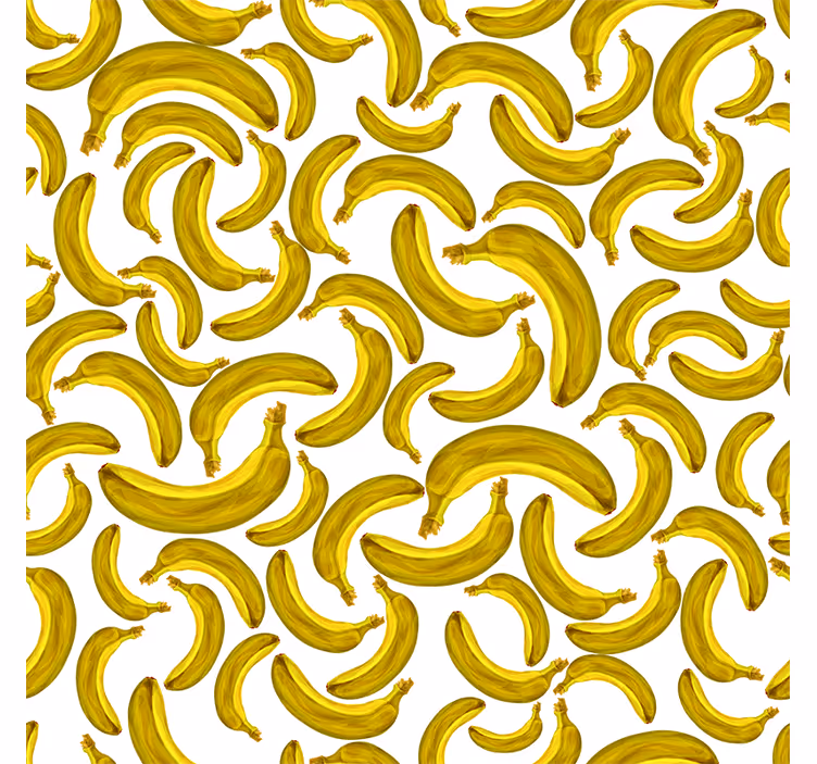 Yellow roller blind with banana pattern - TenStickers