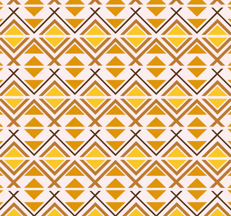 Yellow roller blind with geometric graphic design - TenStickers
