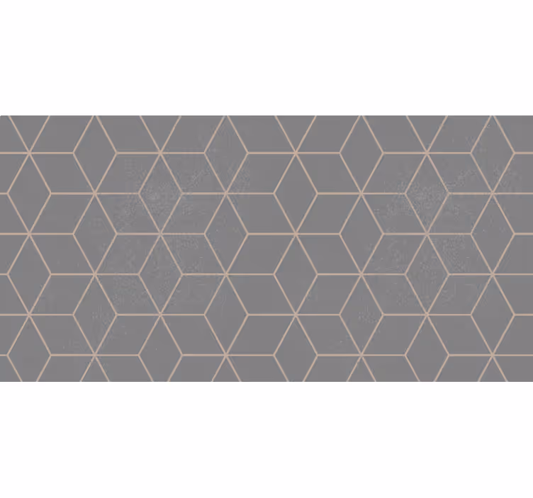 Grey roller blind with geometric hexagon pattern - TenStickers