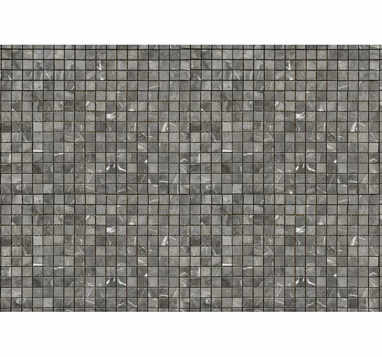 Grey roller blind with black tiles - TenStickers