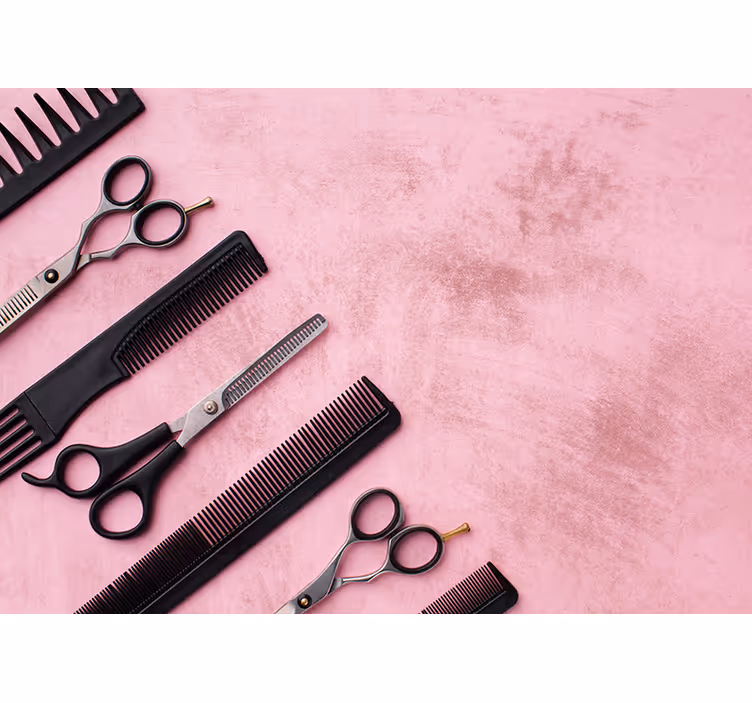 Pink roller blind for hairdressing tools - TenStickers