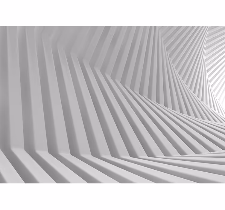 Abstract geometric waves roller blind for living room - TenStickers