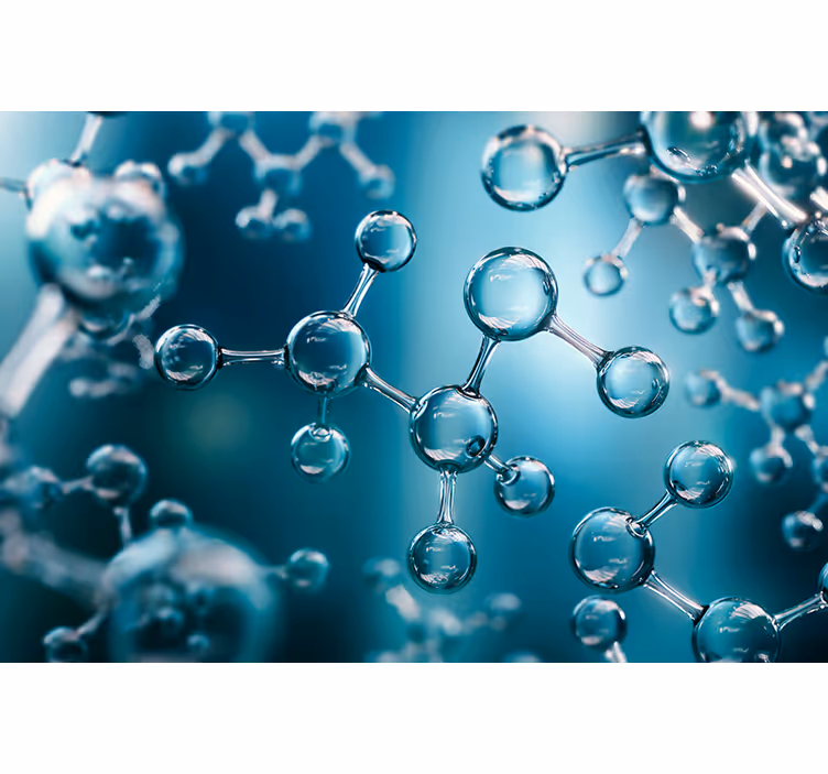 Roller blind for living room with 3d molecule atom effect - TenStickers