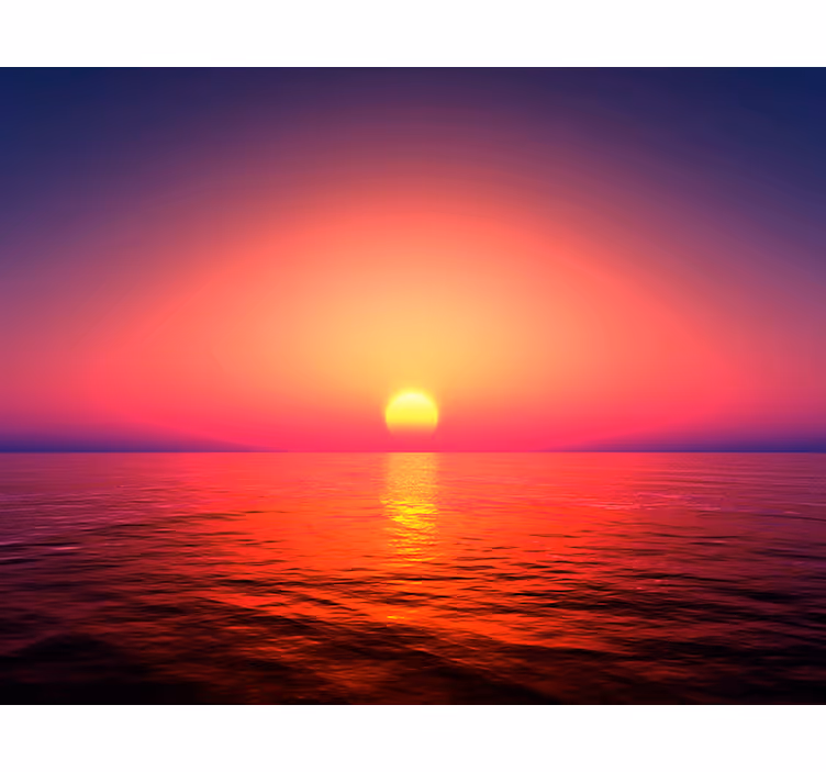 Roller blind for living room sunset at sea - TenStickers