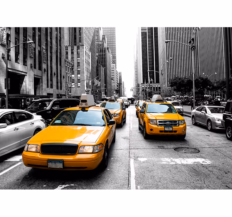 Roller blind for living room new york taxi - TenStickers