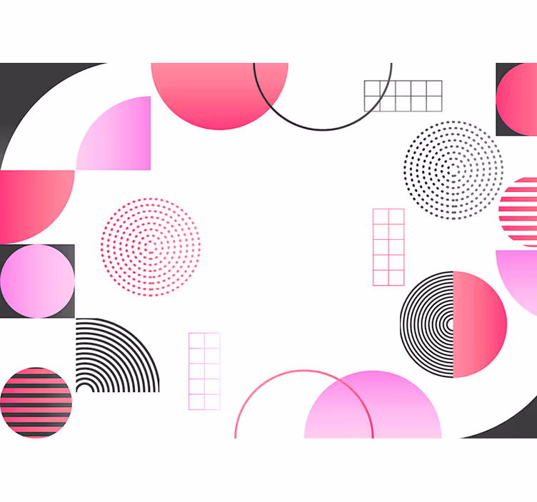 Roller blind for living room circles of colors - TenStickers