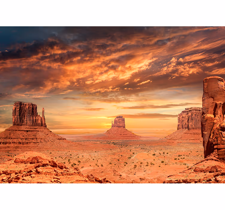 Mountains on the desert roller blind for living room - TenStickers