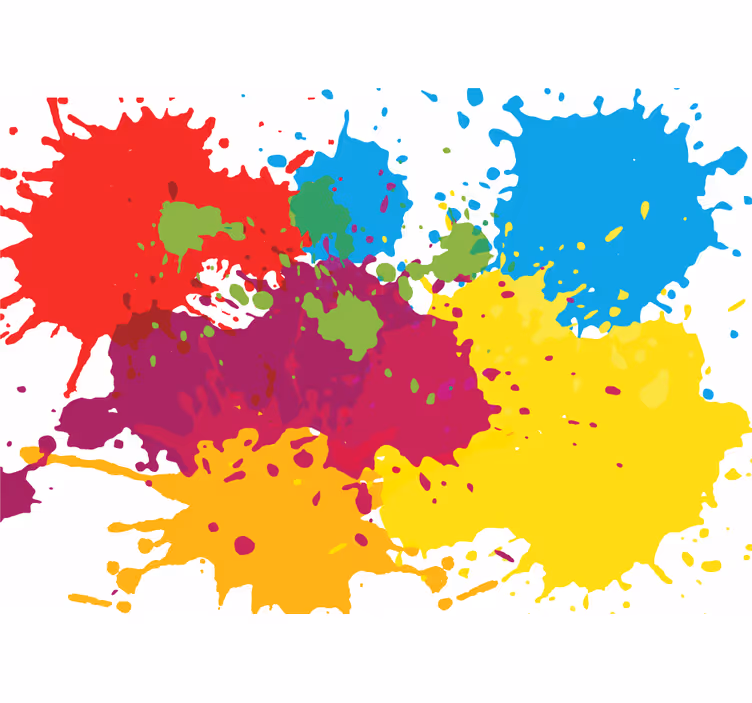 Roller blind for living room with splash patterns - TenStickers