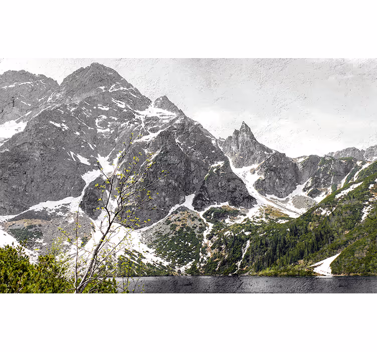Roller blind for living room zakopane mountain design - TenStickers