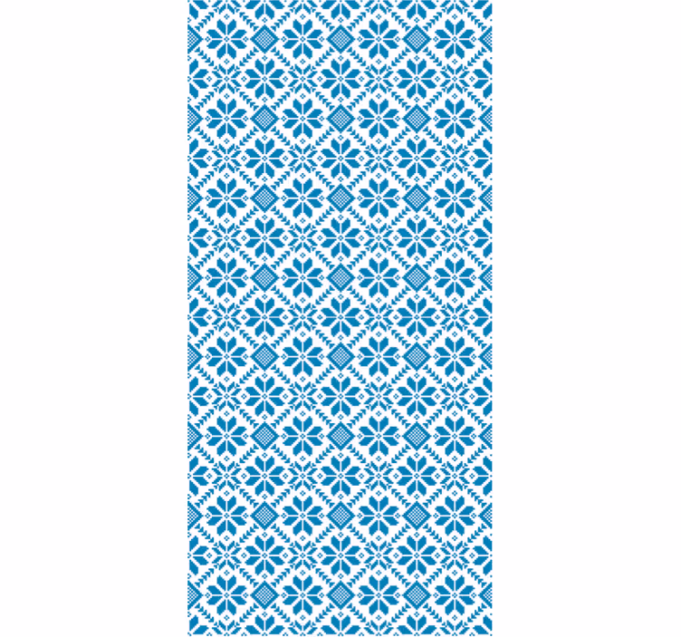 Blue roller blind with blue tile design - TenStickers