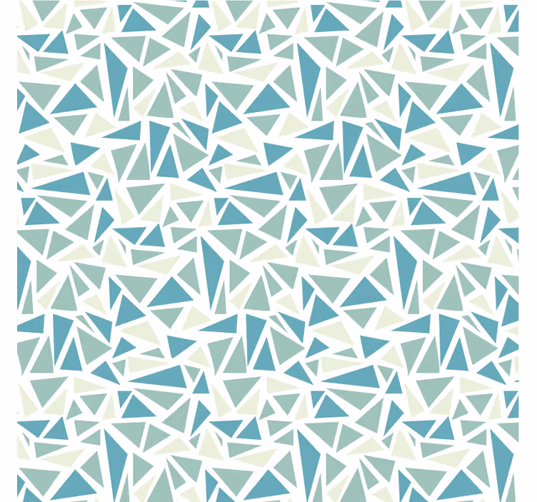 Blue roller blind in green retro mosaic design - TenStickers