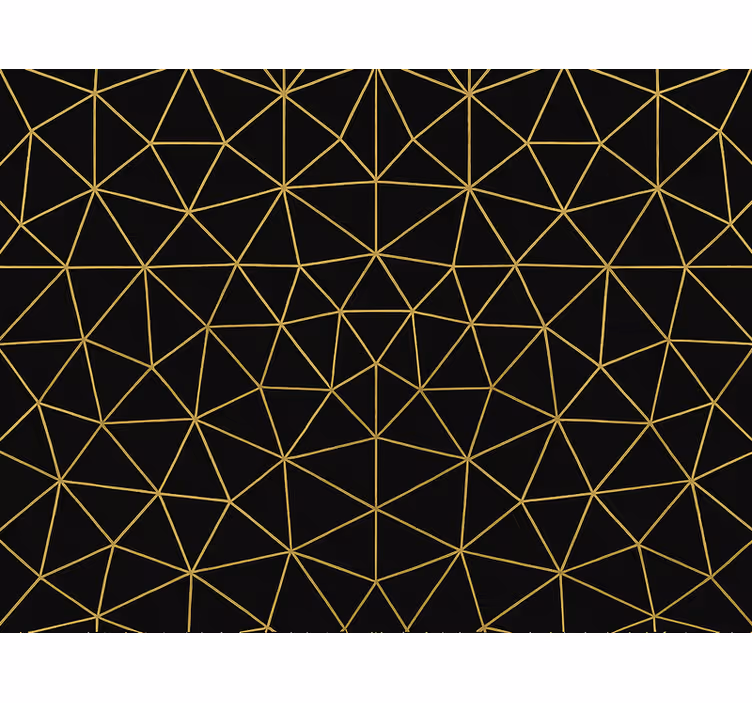 Modern roller blind midnight gold geometric design - TenStickers