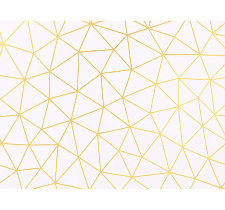 Modern roller blind golden geometric prism design - TenStickers