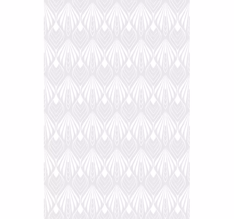 Modern roller blind with white and grey leaf pattern - TenStickers
